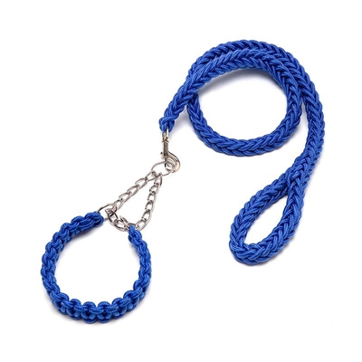 Pet Adjustable Collar Dog Anti Impact Eight Strand Nylon Braided Leash