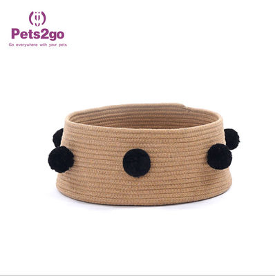 Customized Logo 0.9kg 42*16CM Round Cat Bed