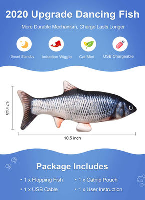 Pet Interesting Plush 10.5x4.7 Inch Electronic Fish Cat Toy