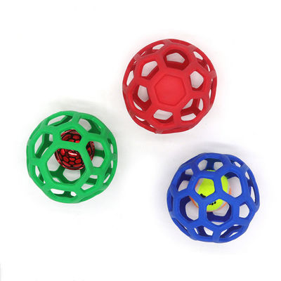 TPR Hollow Anti Biting Stretching Pet Rubber Ball Educational