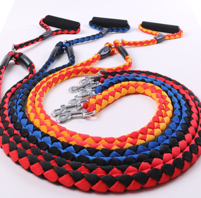 Double Heavy Duty Retractable Dog Leash For 2 Dogs Nylon Tape
