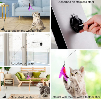 Feather Puzzle Wand Cat Toy Interactive With Bell For Kitty