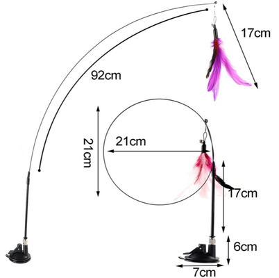 Feather Puzzle Wand Cat Toy Interactive With Bell For Kitty