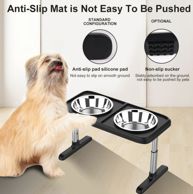 Elevated Double Raised Dog Bowls  Dog Bowl And Adjustable Food Height