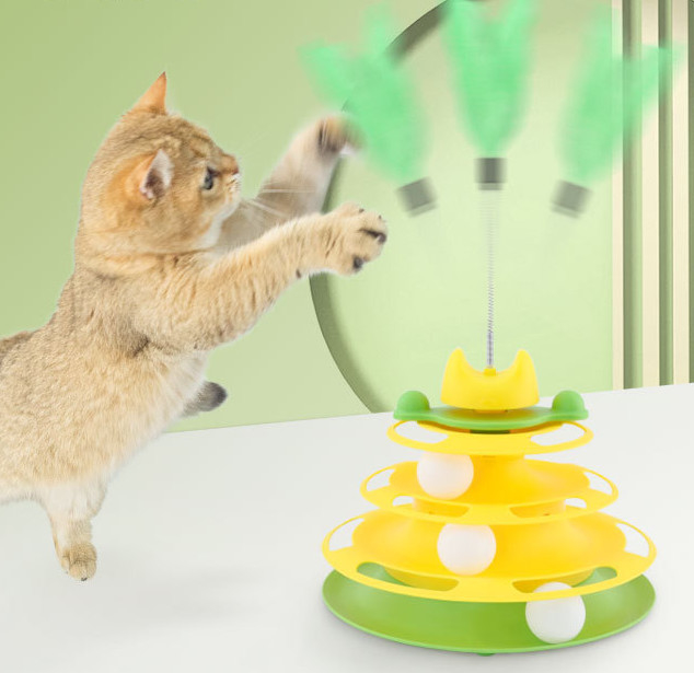 猫の球トラック タワーのおもちゃ