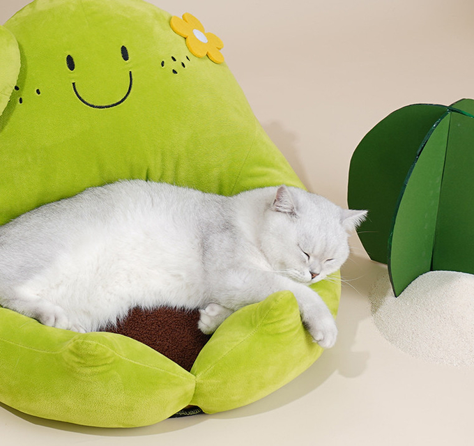 緑猫のベッド
