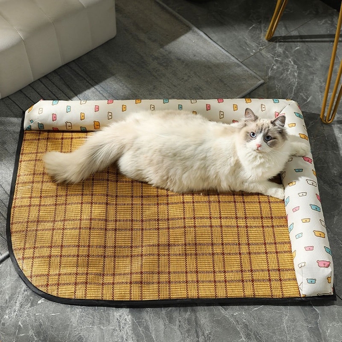 ボルスタ側面が付いている犬のベッド