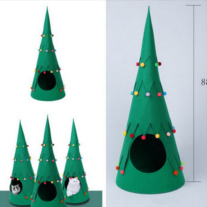 猫のクリスマス ツリーのベッド