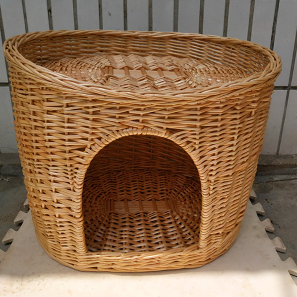 2つの層柳細工猫のベッド